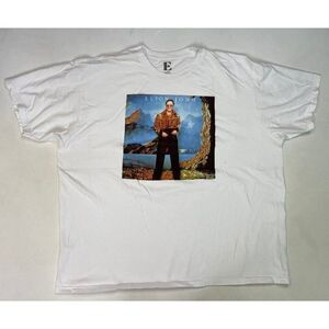 Elton John Graphic T-shirt Men XXL White Short Sleeve Music